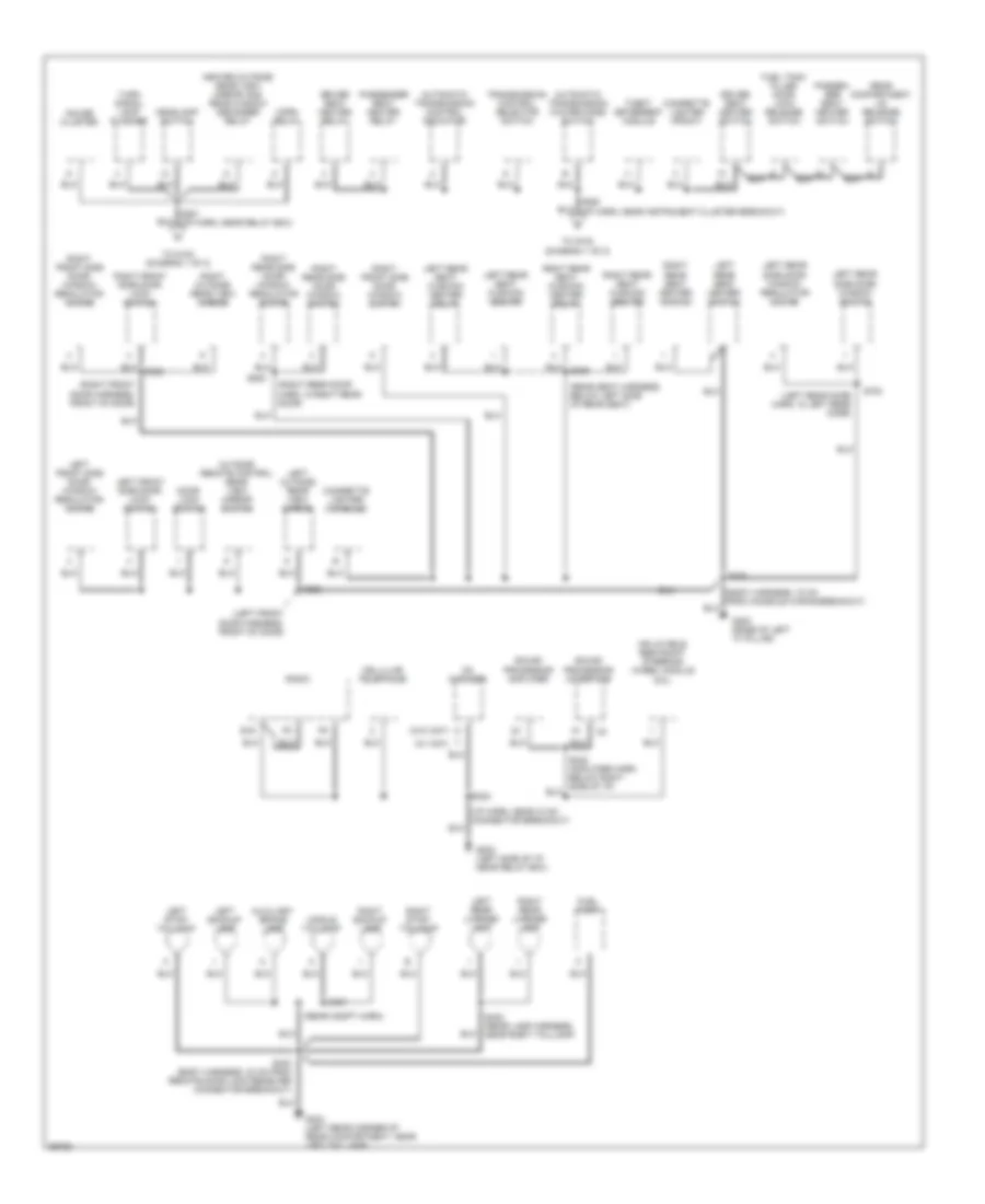 Ground Distribution Wiring Diagram 2 of 2 for Cadillac Catera 1997