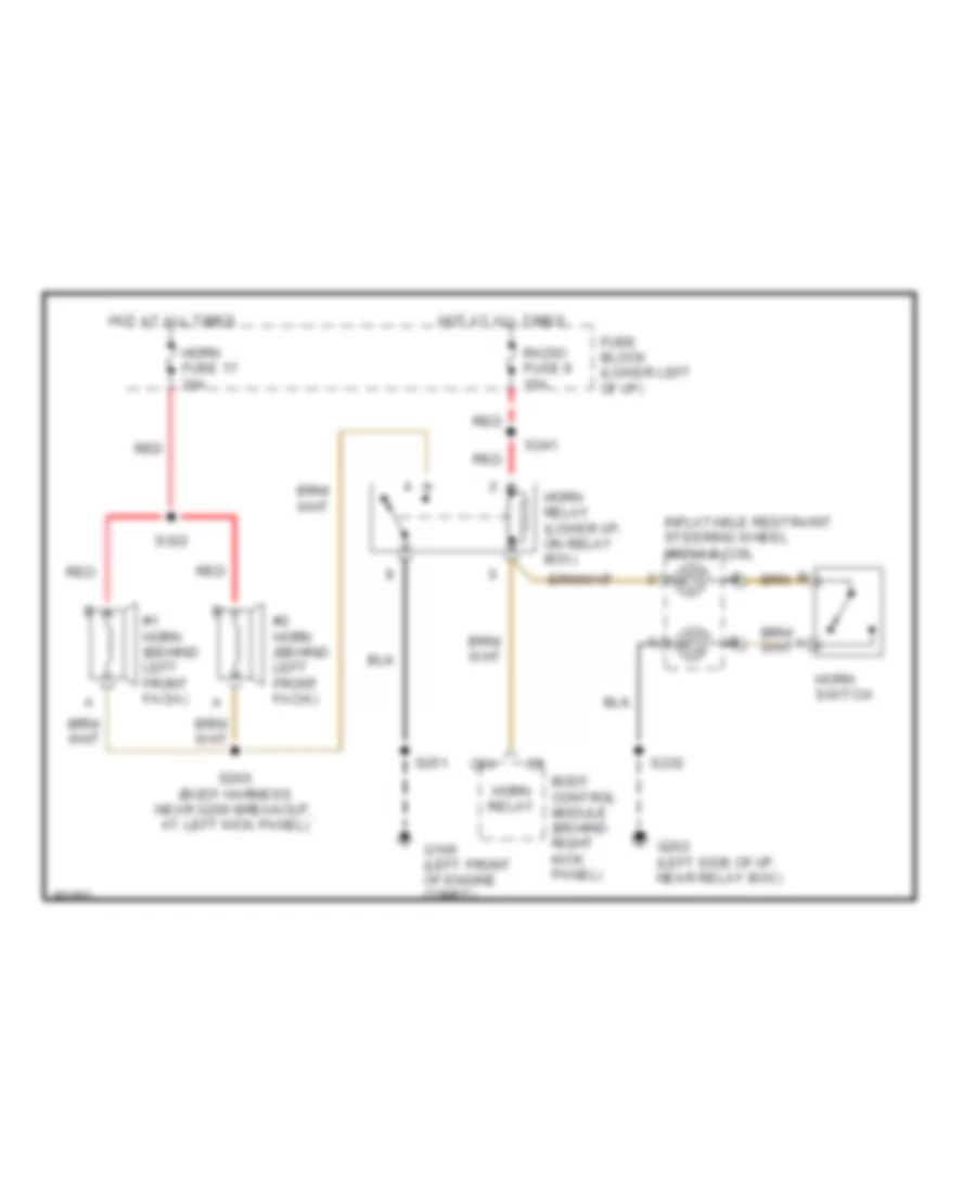 Horn Wiring Diagram for Cadillac Catera 1997