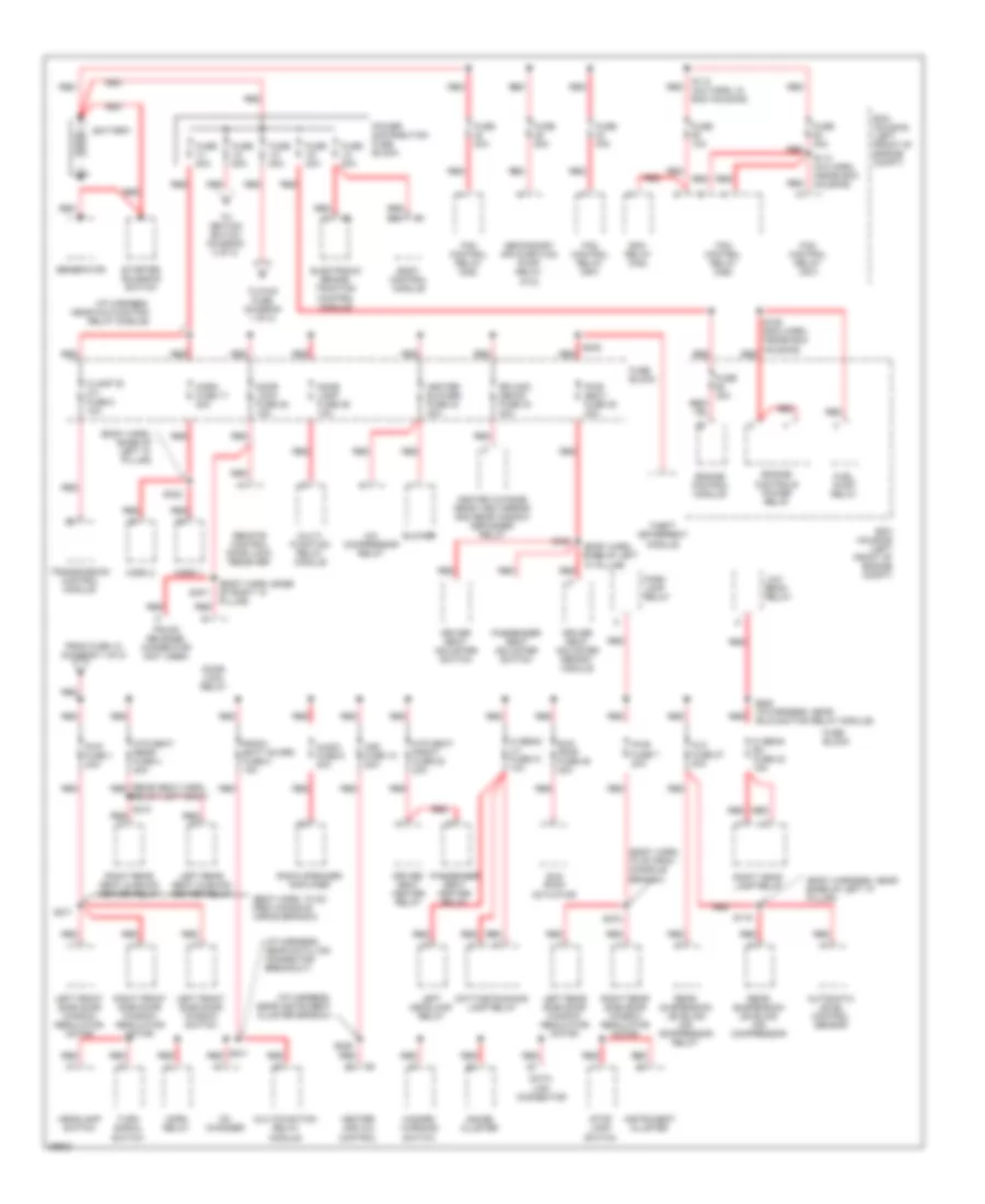 Power Distribution Wiring Diagram 1 of 2 for Cadillac Catera 1997
