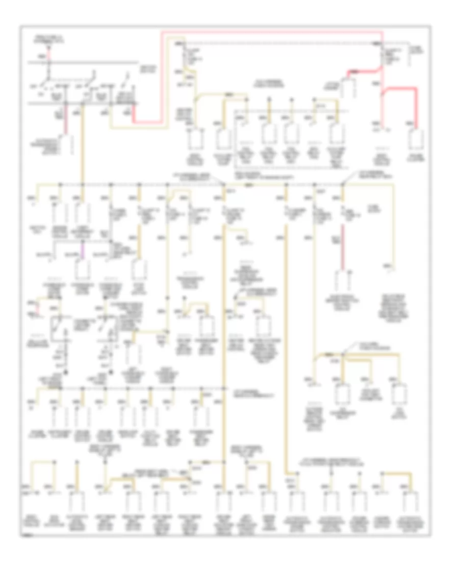 Power Distribution Wiring Diagram (2 of 2) for Cadillac Catera 1997