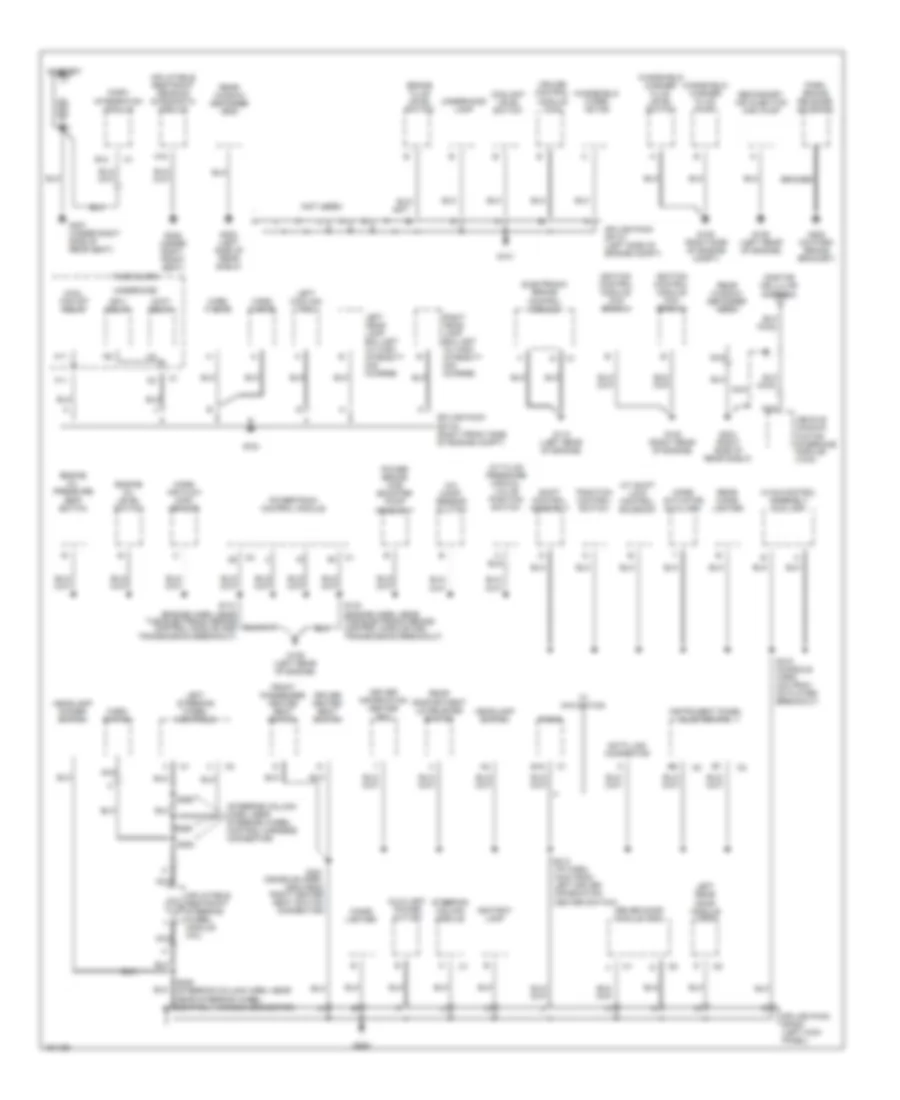 Ground Distribution Wiring Diagram 1 of 3 for Cadillac Seville SLS 2002