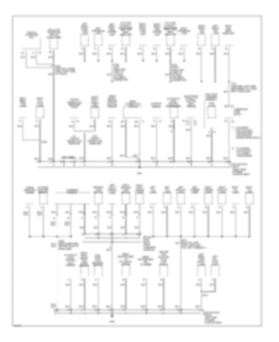 Ground Distribution Wiring Diagram (3 of 3) for Cadillac Seville SLS 2002