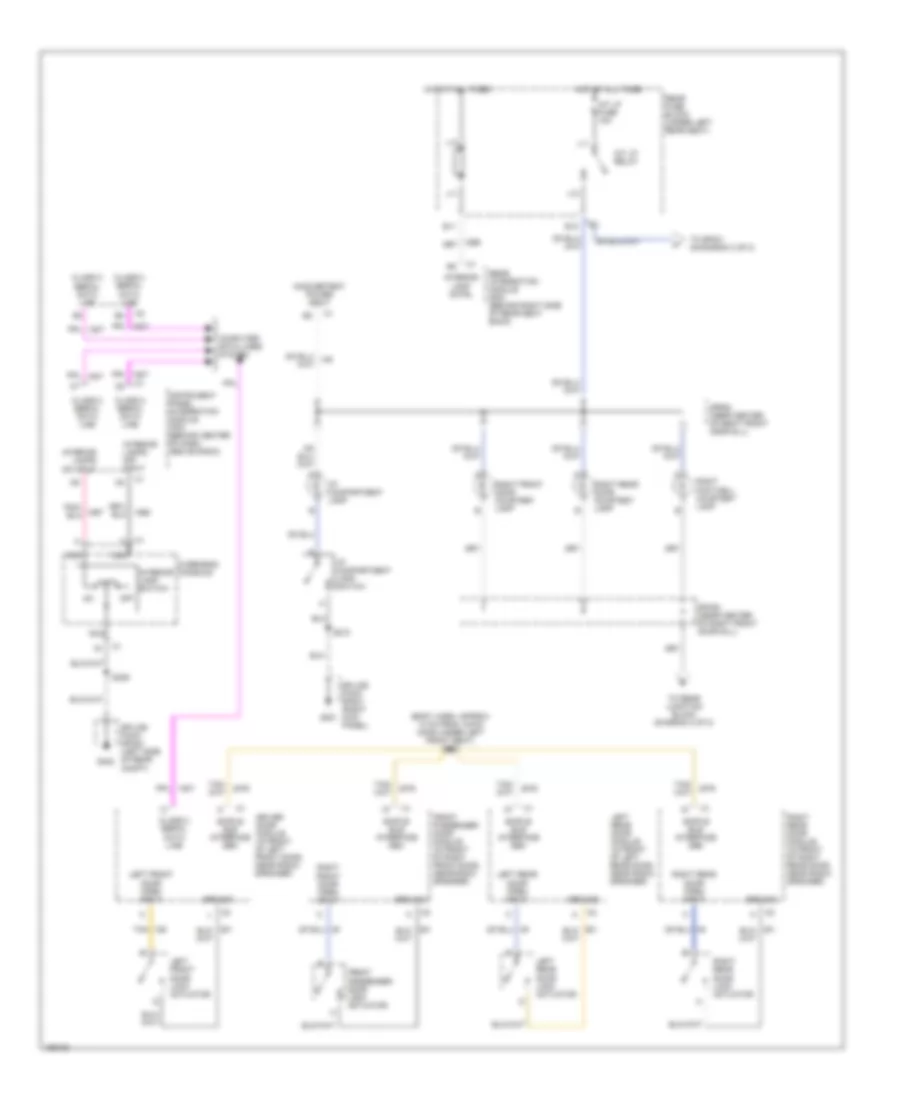 Courtesy Lamps Wiring Diagram 1 of 2 for Cadillac Seville SLS 2002