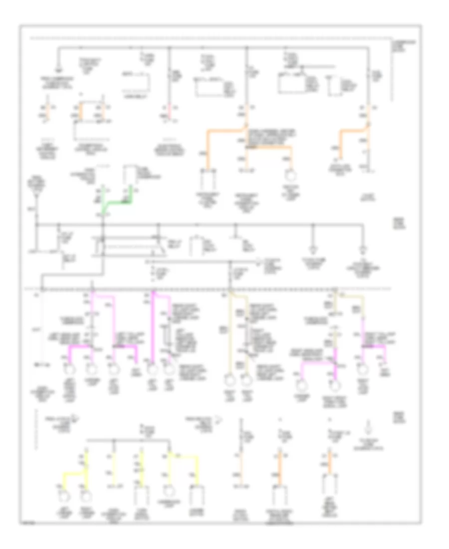 Power Distribution Wiring Diagram (2 of 6) for Cadillac Seville SLS 2002