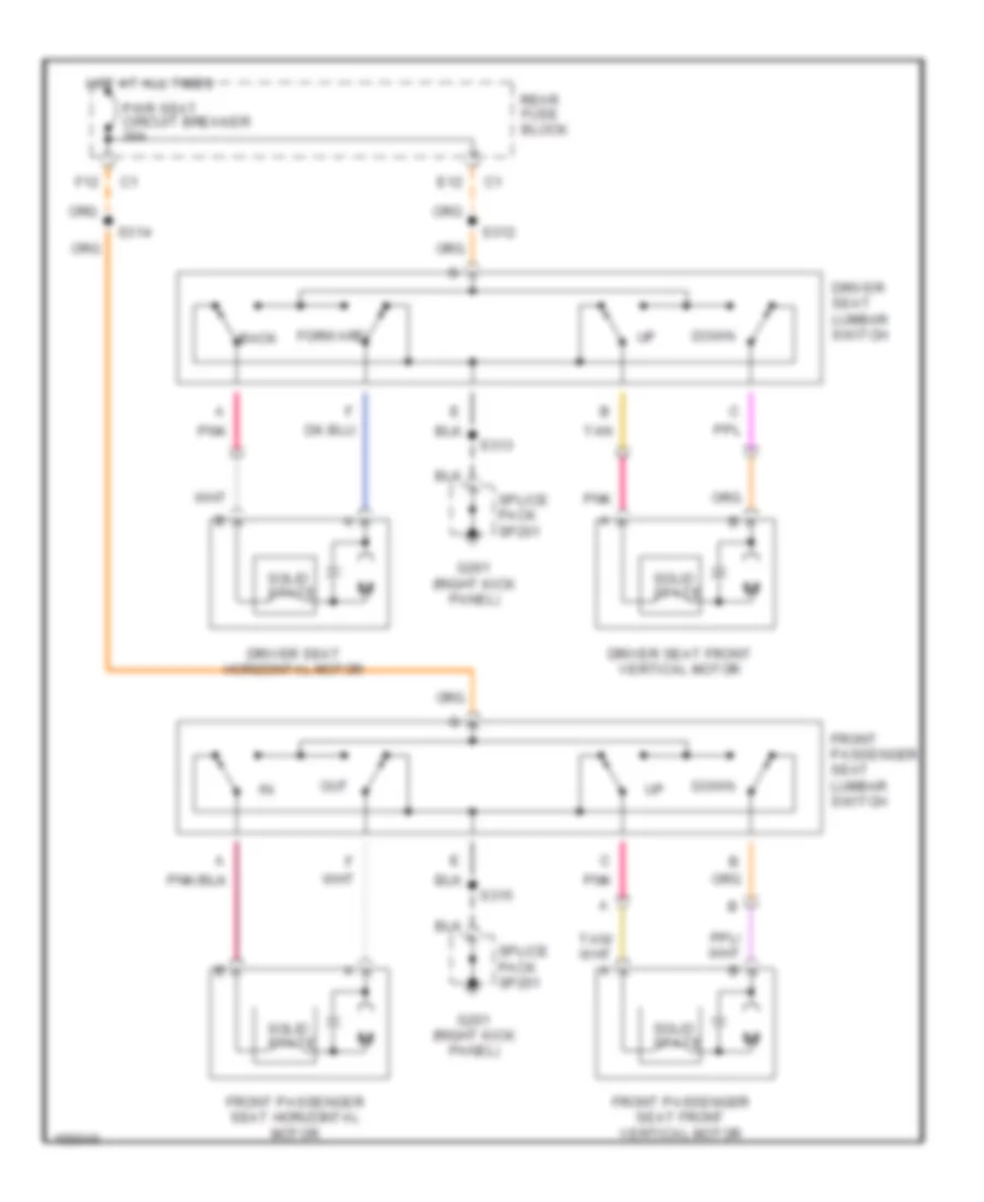 Lumbar Wiring Diagram for Cadillac Seville STS 2002