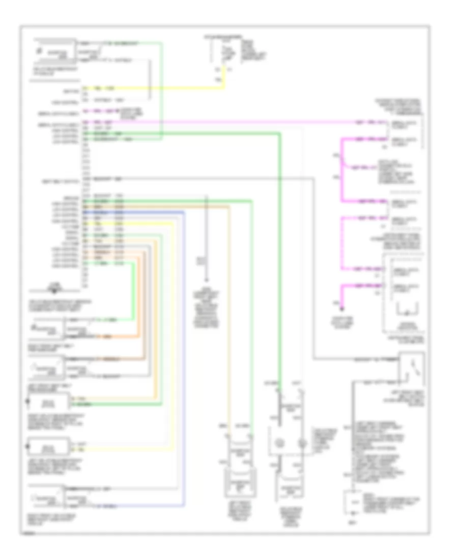 Supplemental Restraint Wiring Diagram for Cadillac Seville STS 2002