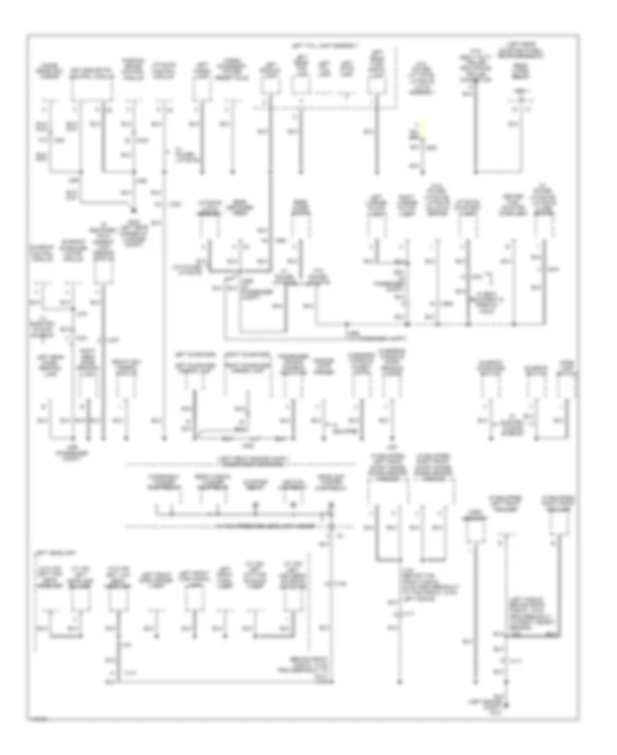 Ground Distribution Wiring Diagram (2 of 5) for Cadillac SRX 2014