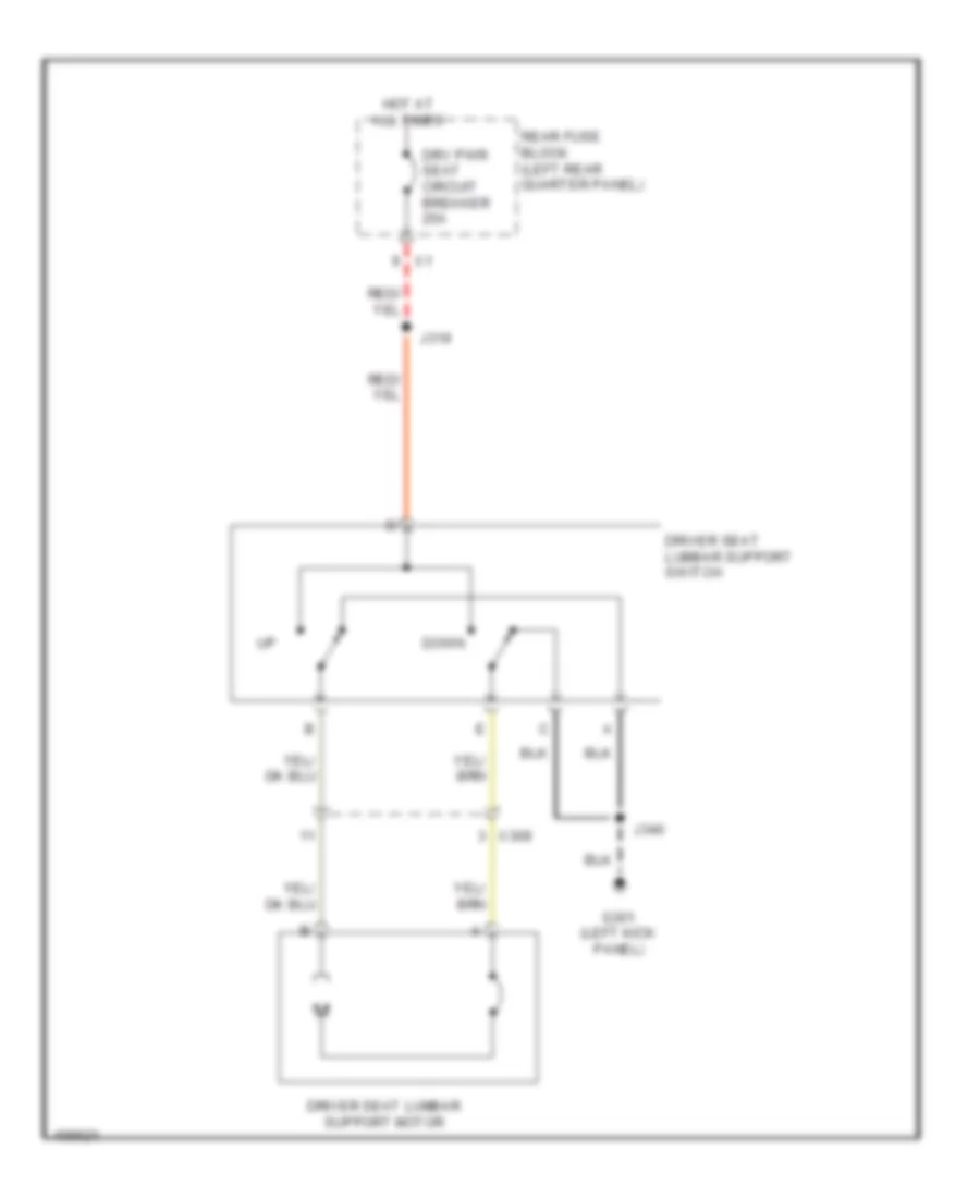 Drivers Lumbar Wiring Diagram for Cadillac SRX 2014