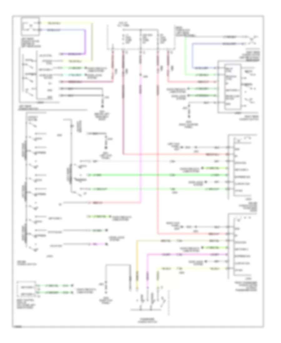 Power Windows Wiring Diagram for Cadillac SRX 2014