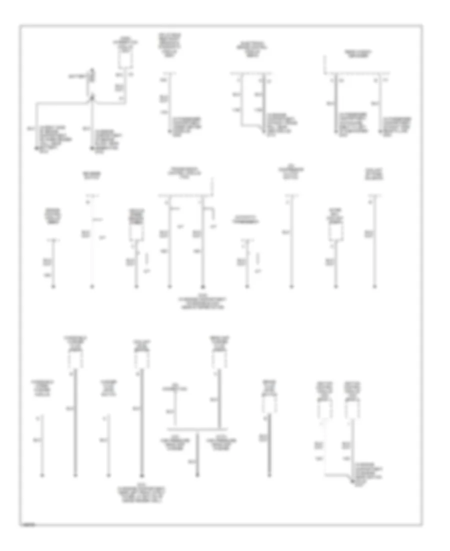 Ground Distribution Wiring Diagram 1 of 4 for Cadillac CTS 2003