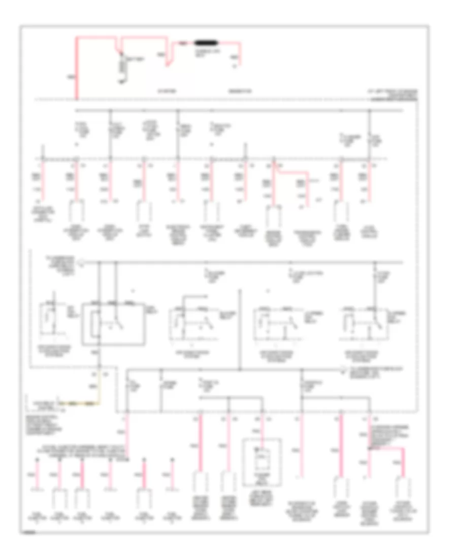 Power Distribution Wiring Diagram 1 of 7 for Cadillac CTS 2003
