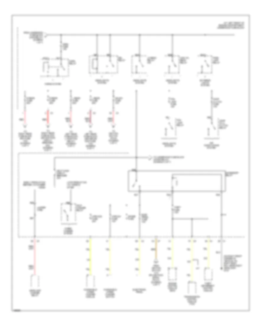 Power Distribution Wiring Diagram (2 of 7) for Cadillac CTS 2003