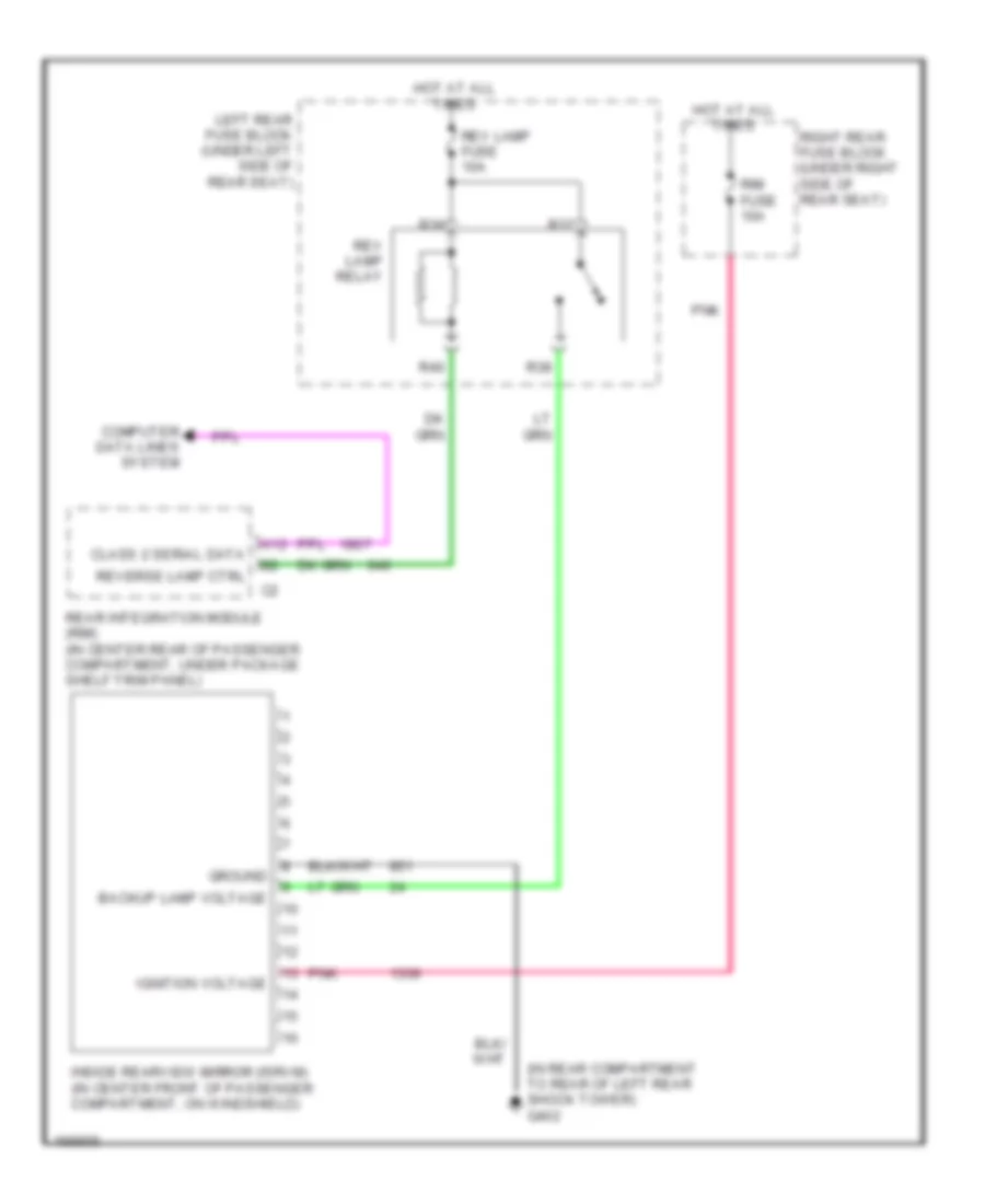 Automatic Day Night Mirror Wiring Diagram for Cadillac CTS 2003
