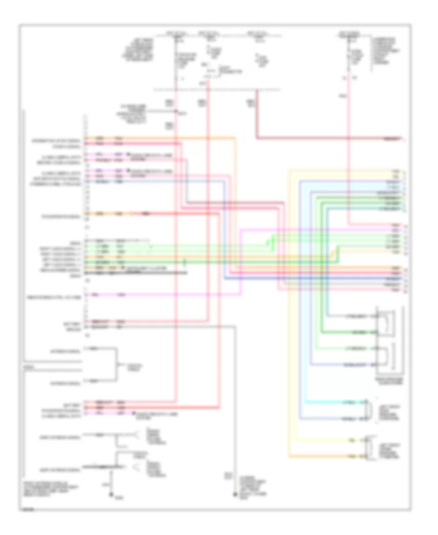Radio Wiring Diagram Base 1 of 2 for Cadillac CTS 2003