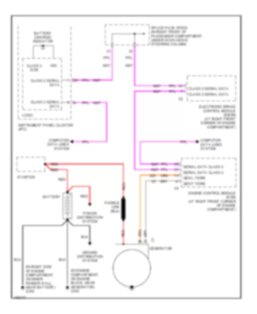 Charging Wiring Diagram for Cadillac CTS 2003