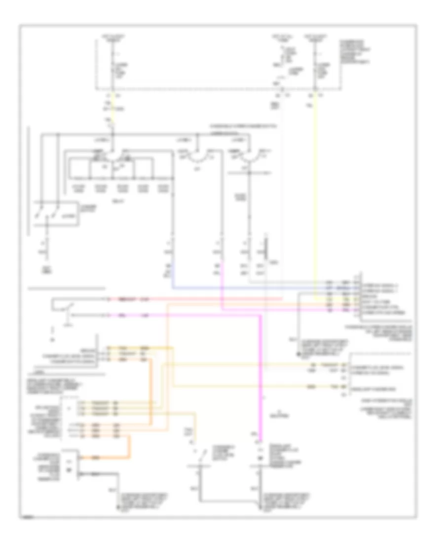 Электросхема стеклоочистителя, дворников и омывателя, Дорестайлинг для Cadillac CTS 2003