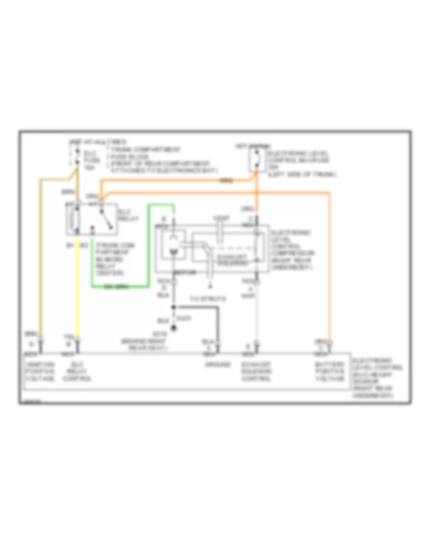 Electronic Suspension Wiring Diagram for Cadillac DeVille Concours 1997