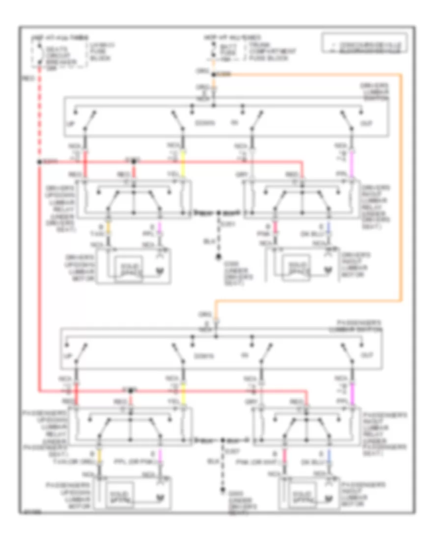 Lumbar Wiring Diagram for Cadillac DeVille Concours 1997