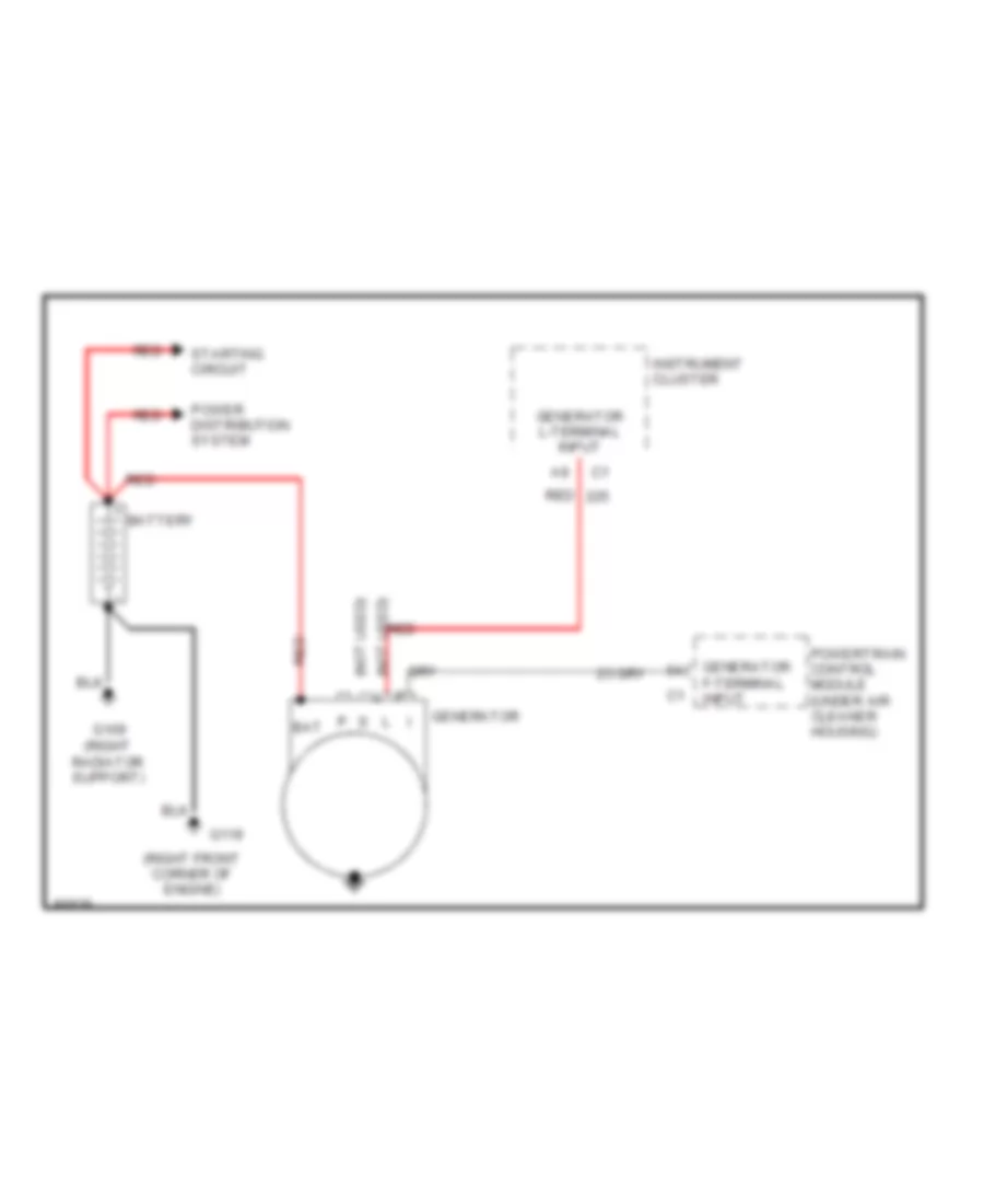 Charging Wiring Diagram for Cadillac DeVille Concours 1997