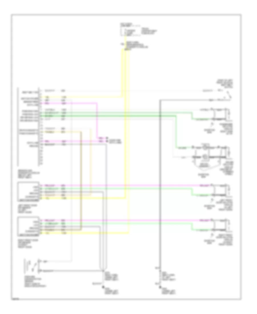 Supplemental Restraint Wiring Diagram for Cadillac DeVille Concours 1997