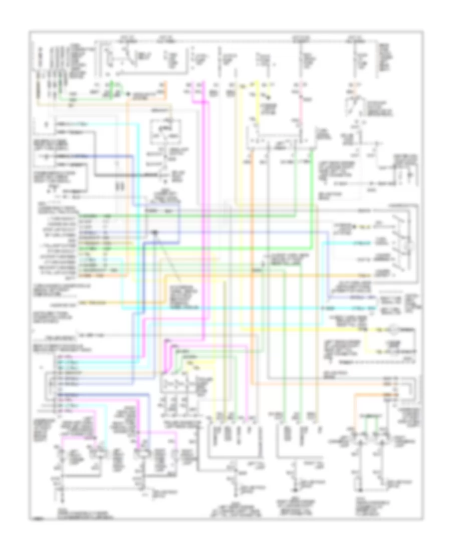 Exterior Lamps Wiring Diagram, with Trailer Tow for Cadillac DeVille 2003