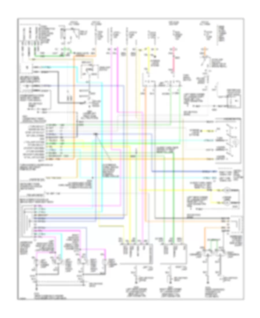 Exterior Lamps Wiring Diagram without Trailer Tow for Cadillac DeVille 2003