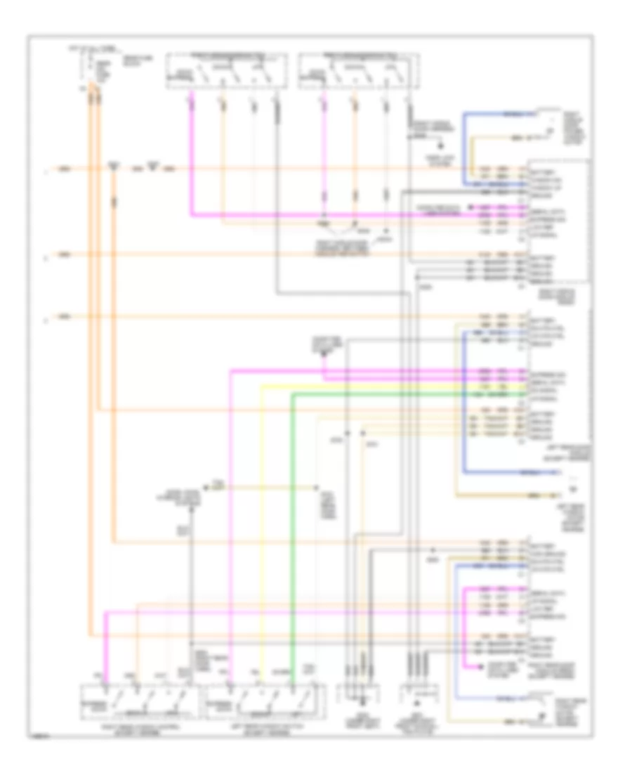 Power Windows Wiring Diagram (2 of 2) for Cadillac DeVille 2003