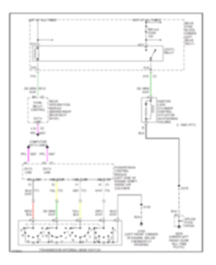 Ignition Lock Solenoid Wiring Diagram for Cadillac DeVille 2003