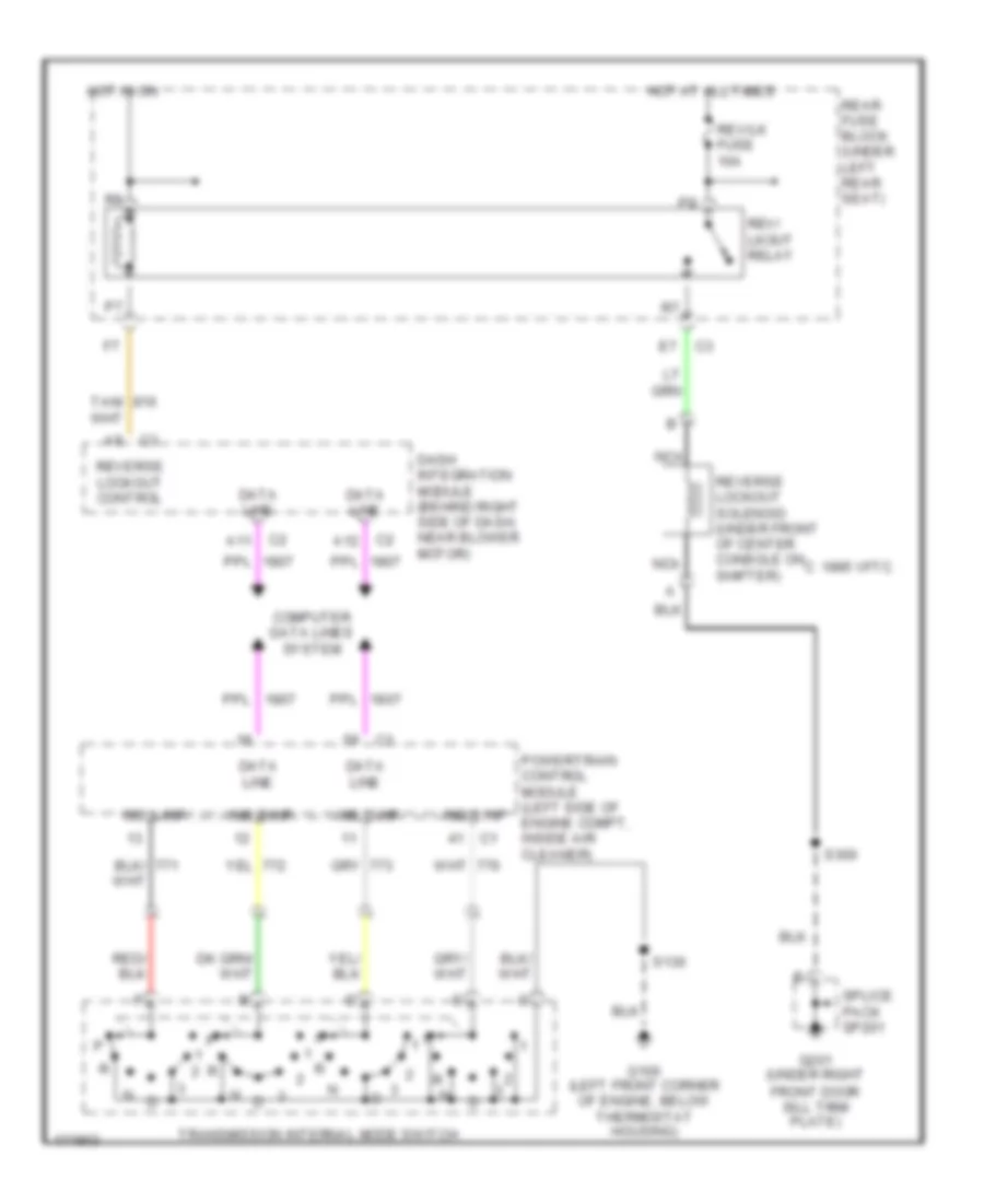 Reverse Lockout Wiring Diagram for Cadillac DeVille 2003