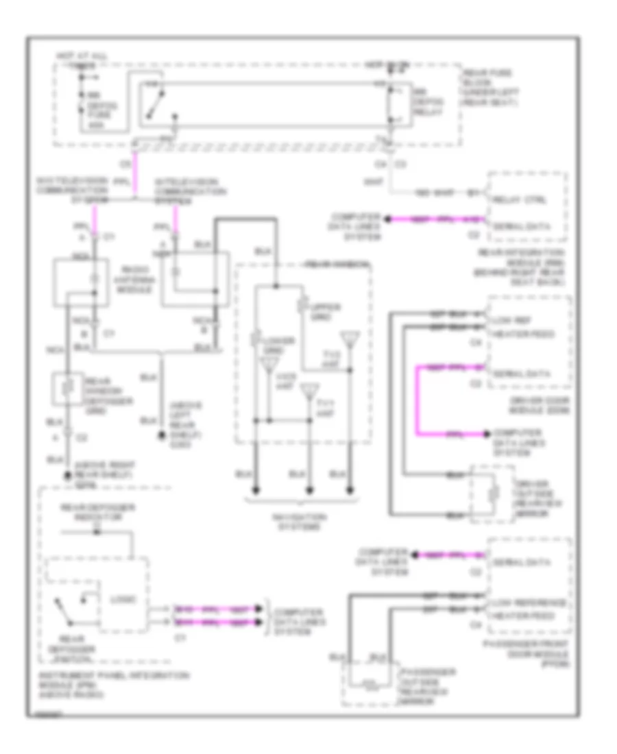 Defoggers Wiring Diagram for Cadillac DeVille DHS 2003