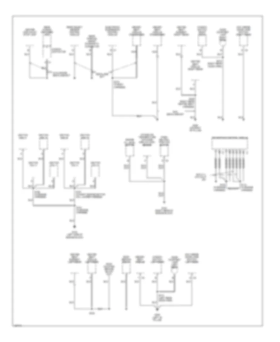 Ground Distribution Wiring Diagram (2 of 5) for Cadillac Escalade 2003