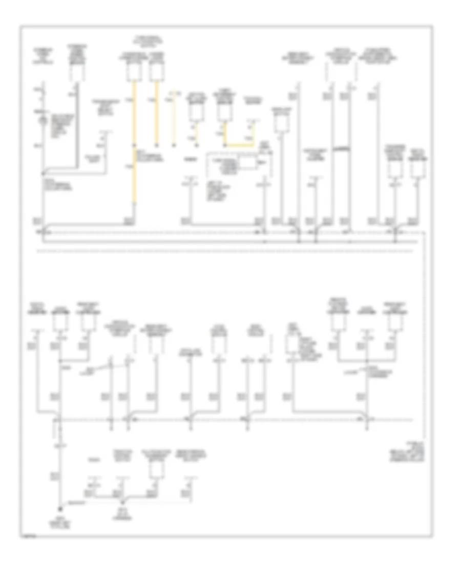 Ground Distribution Wiring Diagram (4 of 5) for Cadillac Escalade 2003