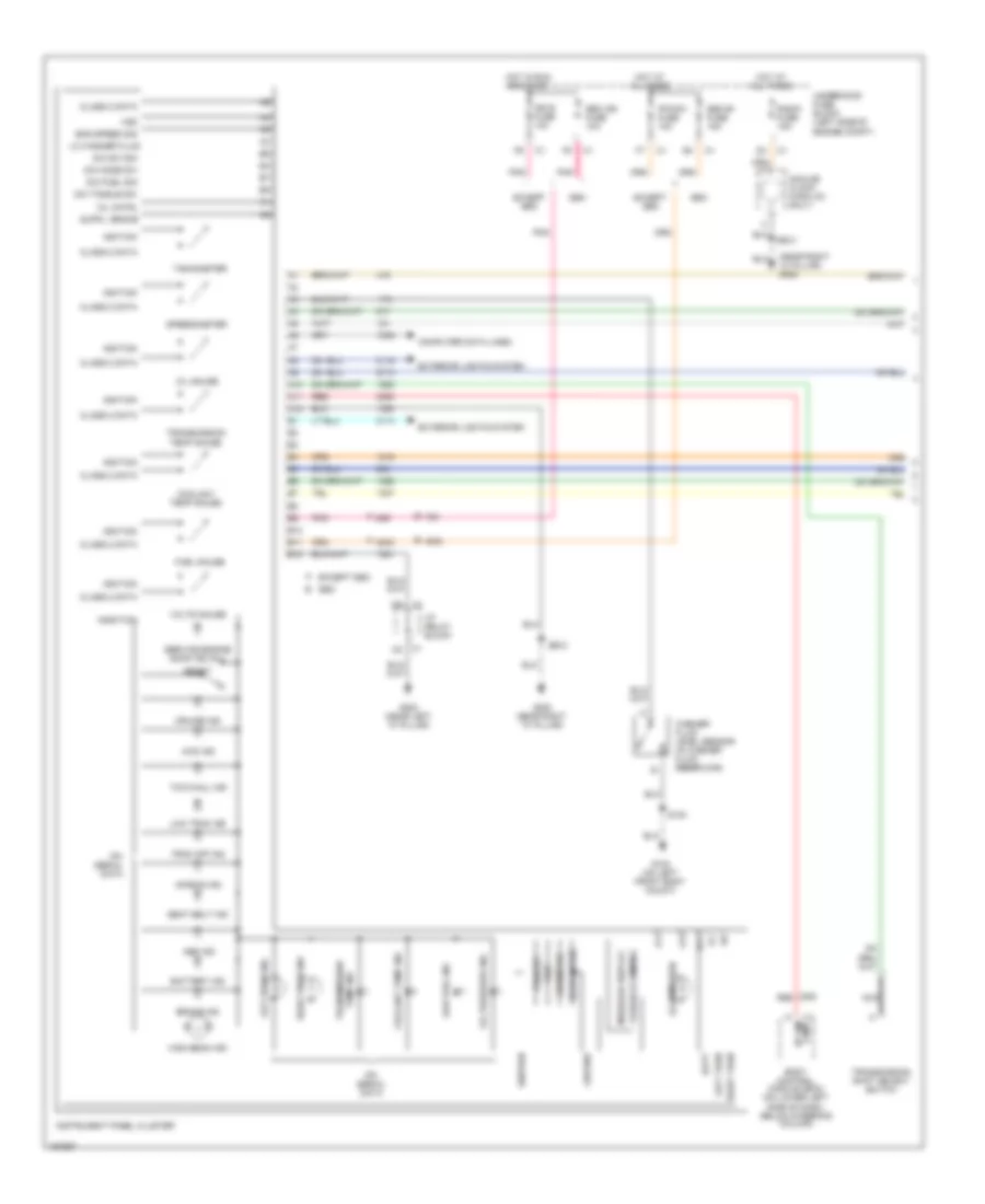 Instrument Cluster Wiring Diagram 1 of 2 for Cadillac Escalade 2003