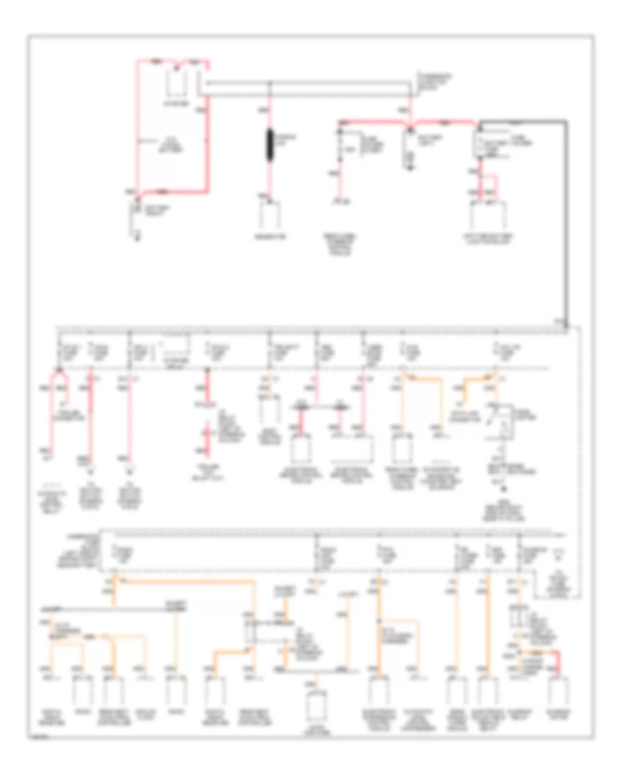 Power Distribution Wiring Diagram 1 of 6 for Cadillac Escalade 2003