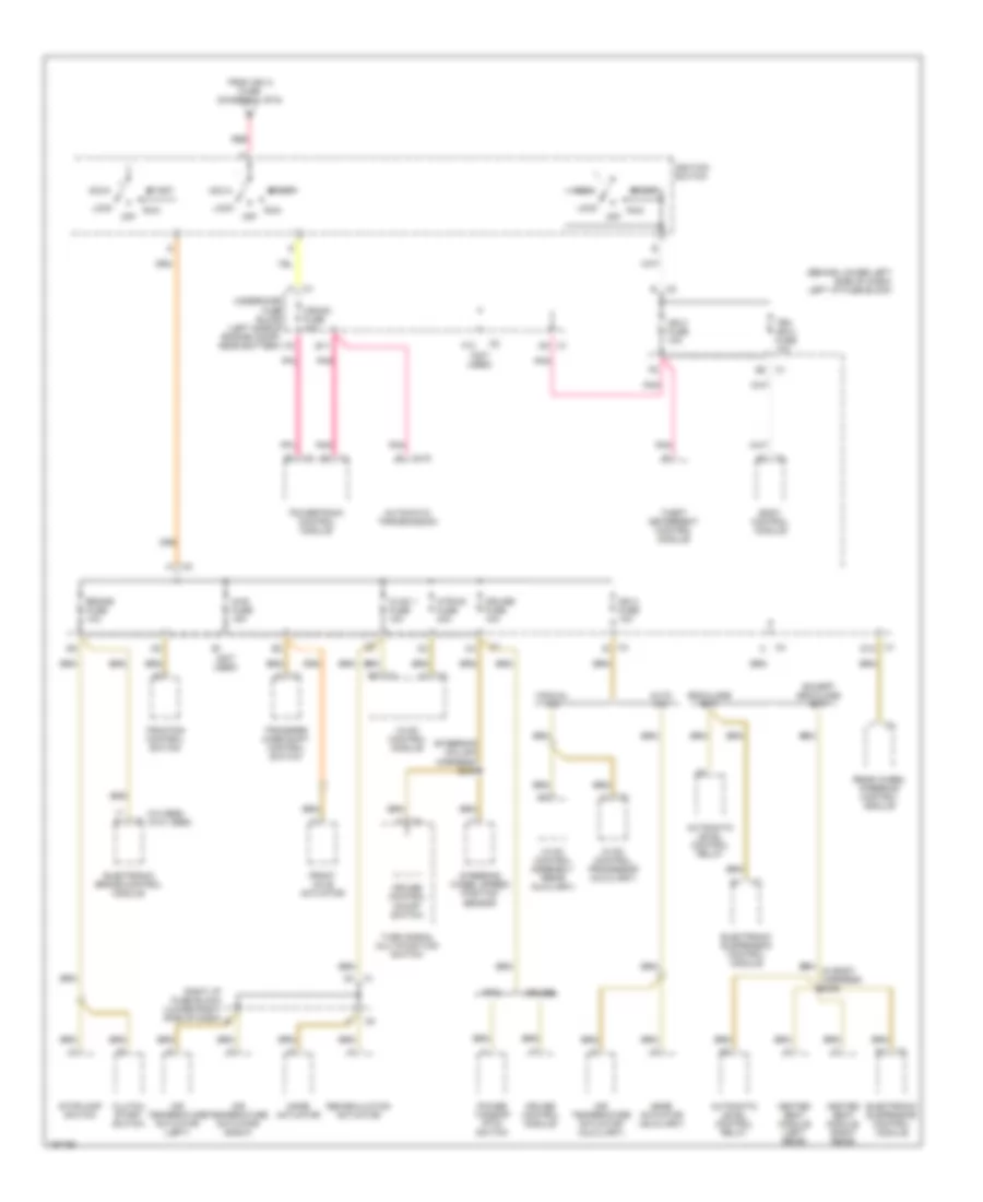 Power Distribution Wiring Diagram 5 of 6 for Cadillac Escalade 2003