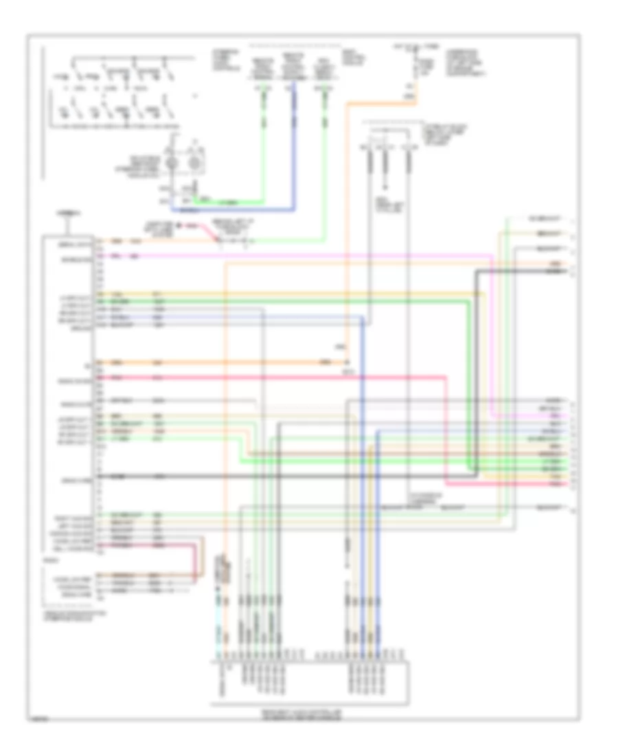 Mid-Line Radio Wiring Diagram, with Rear Seat Audio (1 of 3) for Cadillac Escalade 2003