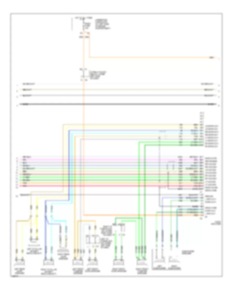 Mid-Line Radio Wiring Diagram, without Rear Seat Audio (2 of 3) for Cadillac Escalade 2003