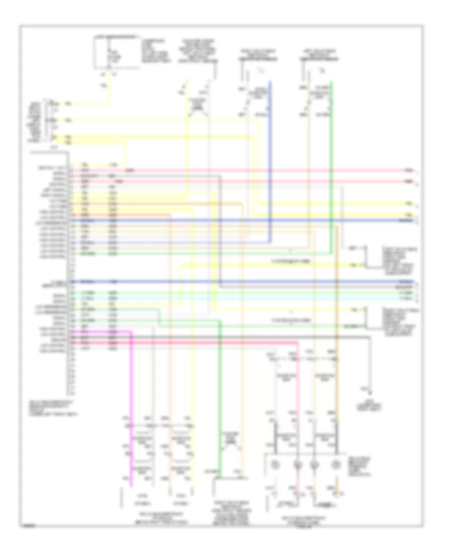 Supplemental Restraints Wiring Diagram 1 of 2 for Cadillac Escalade 2003