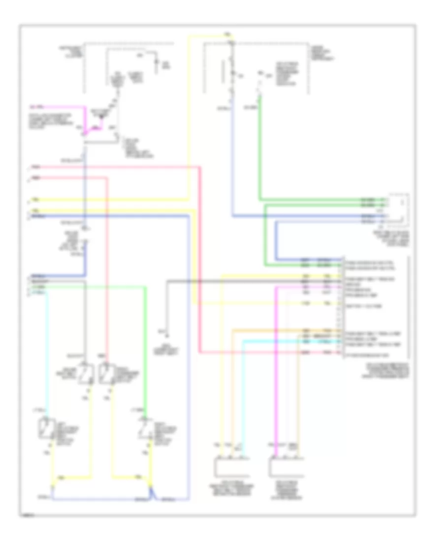 Supplemental Restraints Wiring Diagram 2 of 2 for Cadillac Escalade 2003