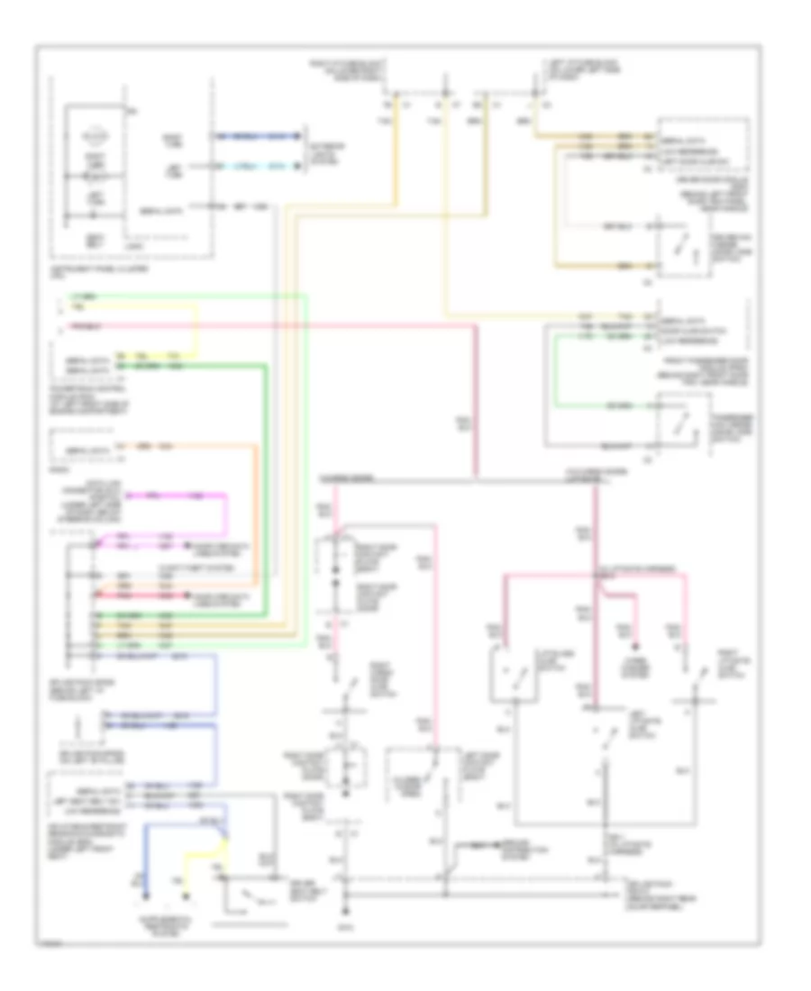 Warning Systems Wiring Diagram 2 of 2 for Cadillac Escalade 2003