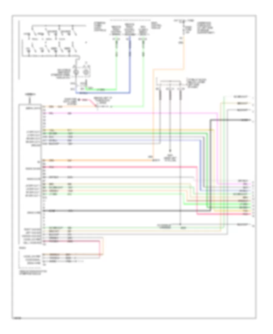 Mid-Line Radio Wiring Diagram, without Rear Seat Audio (1 of 3) for Cadillac Escalade ESV 2003