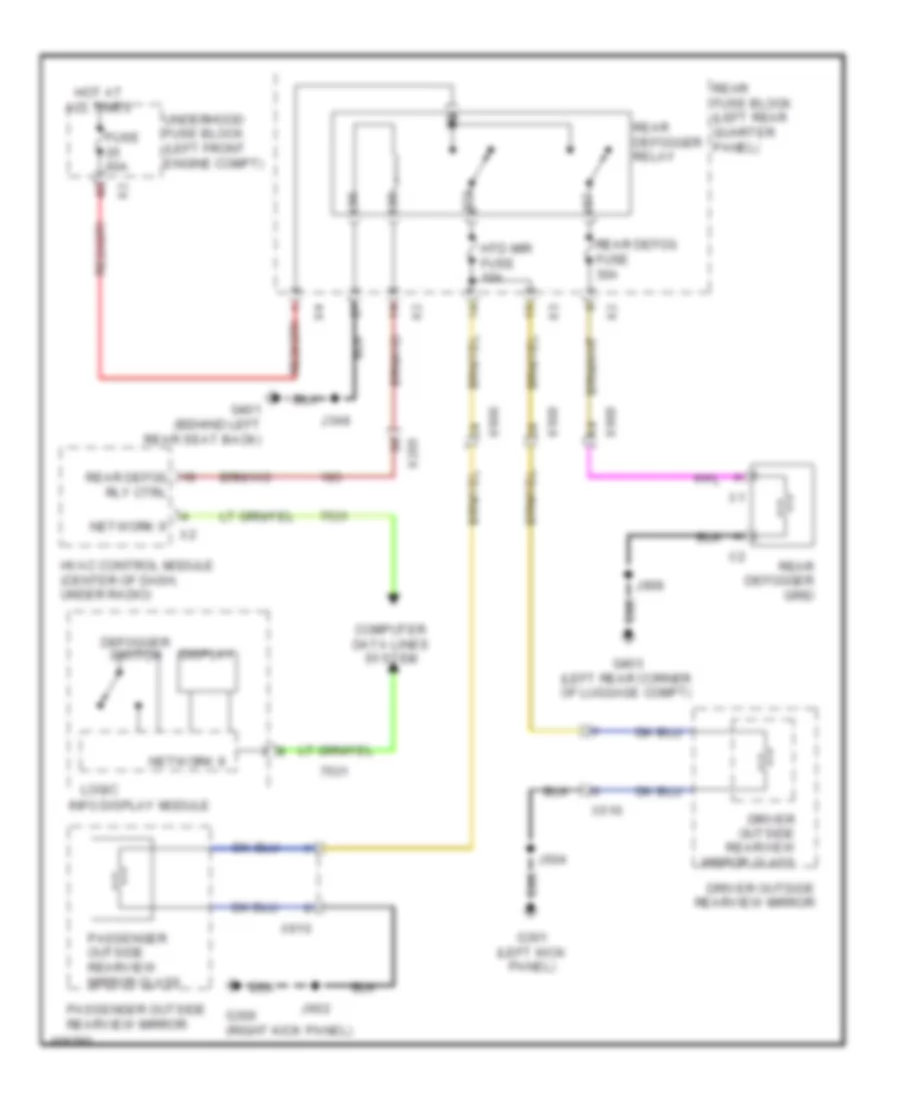 Defoggers Wiring Diagram for Cadillac SRX Premium 2014