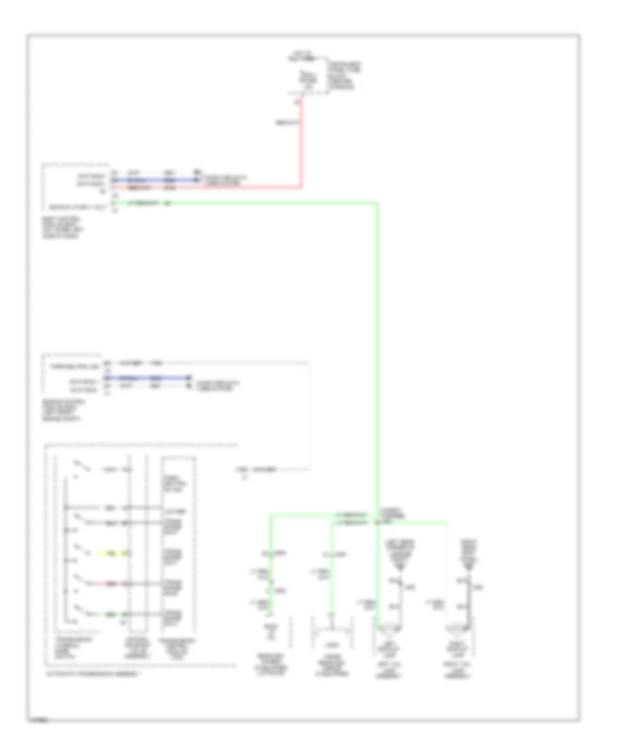 Backup Lamps Wiring Diagram for Cadillac SRX Premium 2014