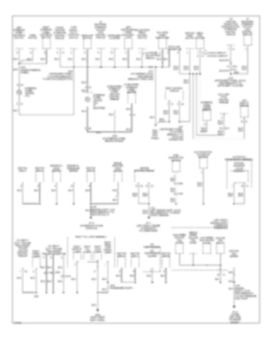 Ground Distribution Wiring Diagram (3 of 5) for Cadillac SRX Premium 2014