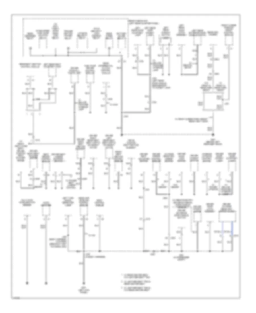 Ground Distribution Wiring Diagram (4 of 5) for Cadillac SRX Premium 2014