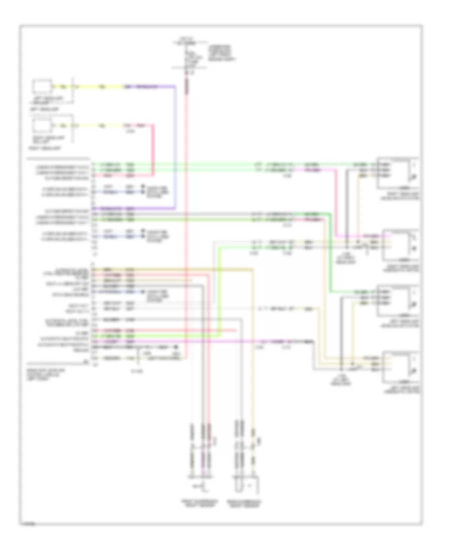 Headlamps Leveling Wiring Diagram for Cadillac SRX Premium 2014