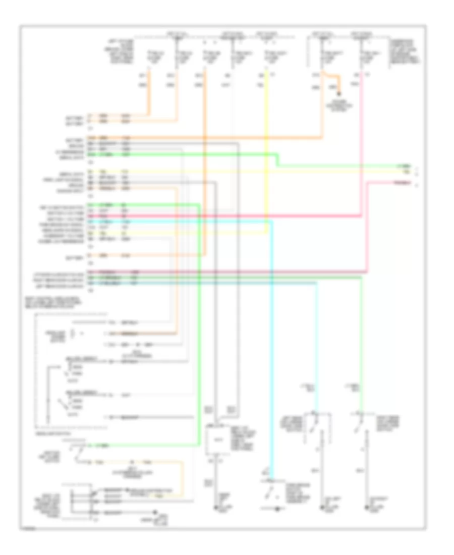 Warning Systems Wiring Diagram 1 of 2 for Cadillac Escalade EXT 2003