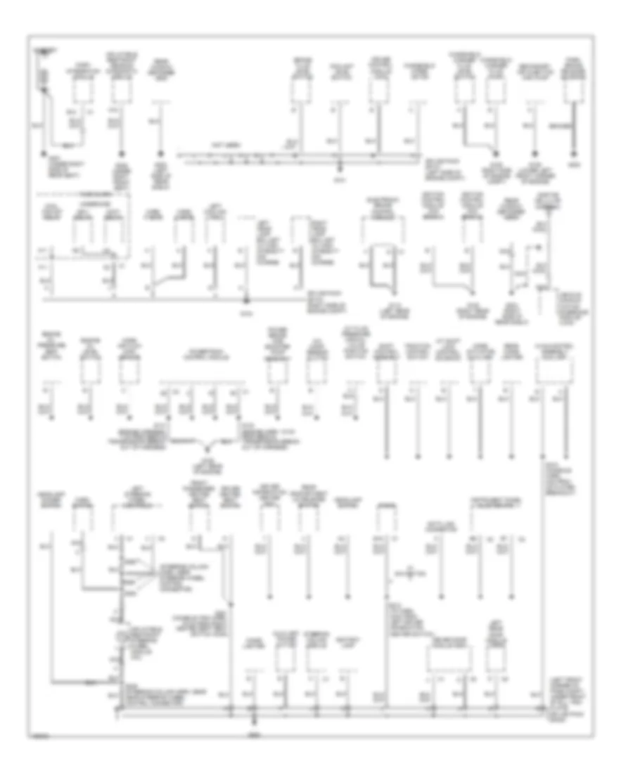 Ground Distribution Wiring Diagram 1 of 3 for Cadillac Seville SLS 2003
