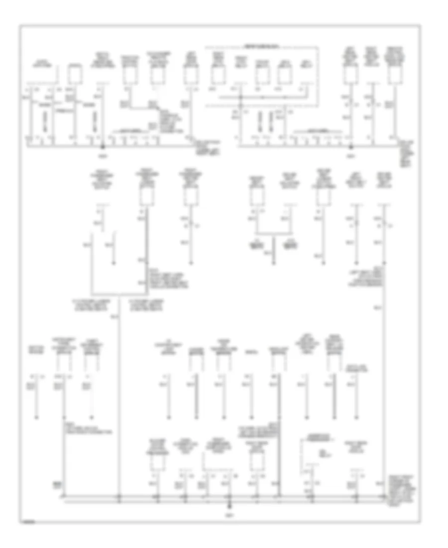 Ground Distribution Wiring Diagram 2 of 3 for Cadillac Seville SLS 2003
