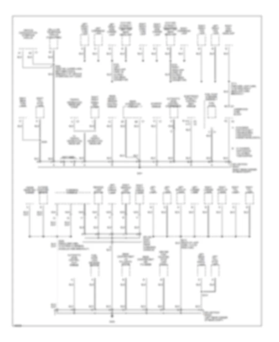 Ground Distribution Wiring Diagram (3 of 3) for Cadillac Seville SLS 2003